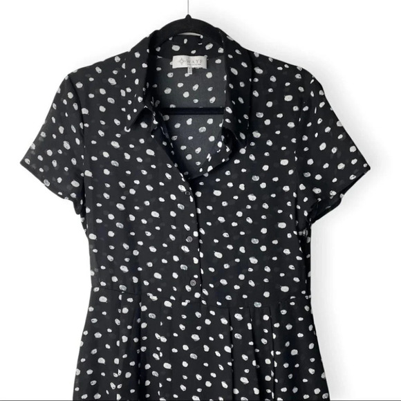 WAYF Black and White Polka Dot Dress - Picture 4 of 10